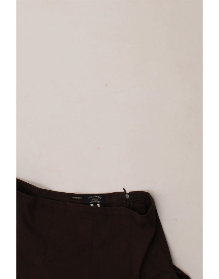 PAUL & SHARK Womens Stretch A-Line Skirt IT 46 Large W32  Brown Vintage Paul & Shark and Second-Hand Paul & Shark from Messina Hembry 