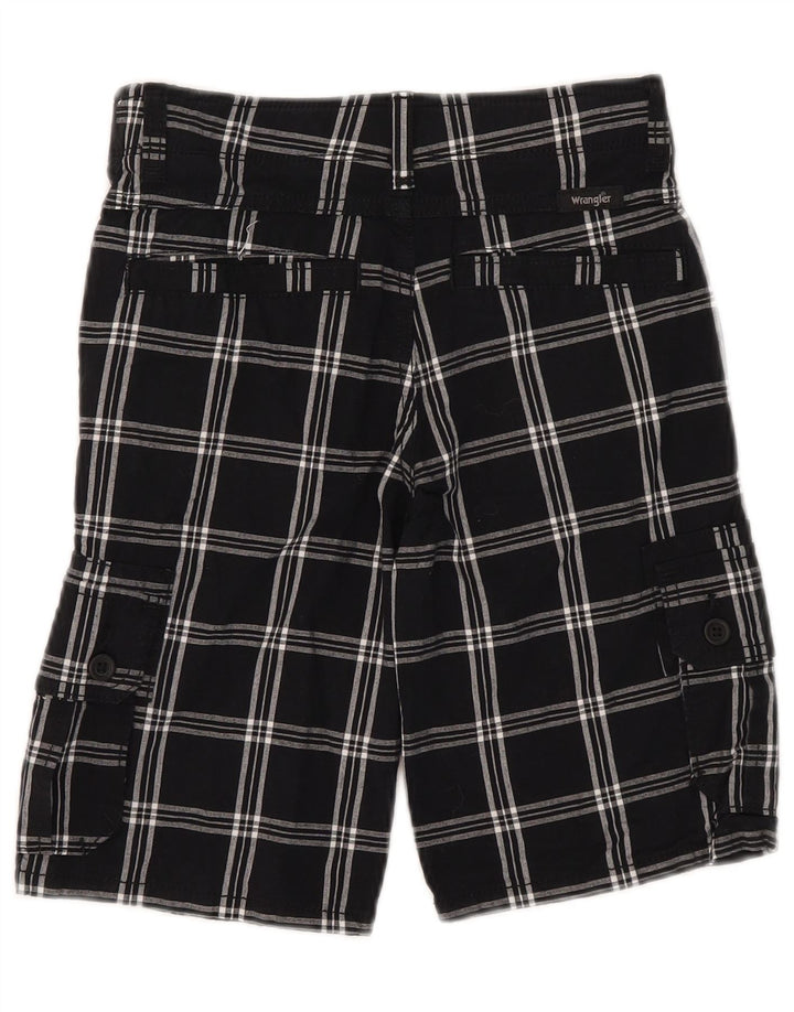 Σορτς Wrangler Boys Cargo 9-10 ετών W25 Μαύρο βαμβακερό καρό