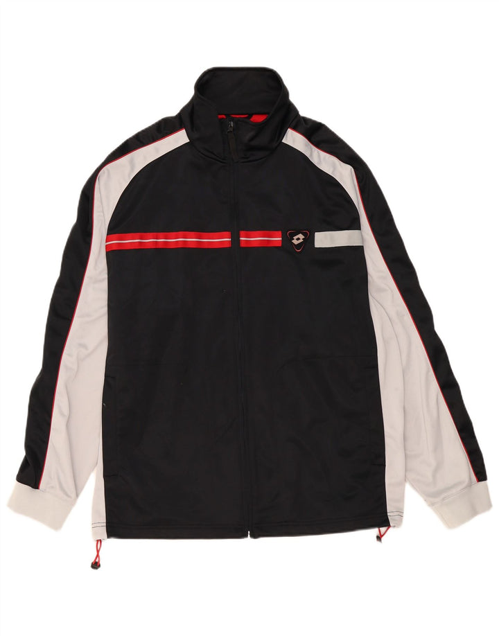 Ανδρική φόρμα Lotto Top Jacket XL Μαύρο Colourblock Πολυεστέρας