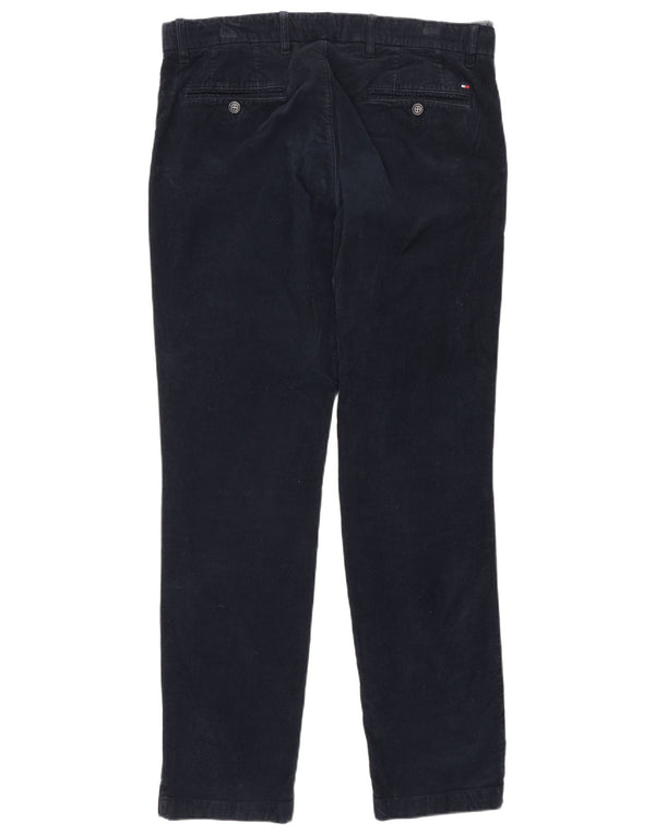 Tommy Hilfiger Ανδρικό ίσιο κοτλέ παντελόνι W34 L32 Navy Blue Cotton