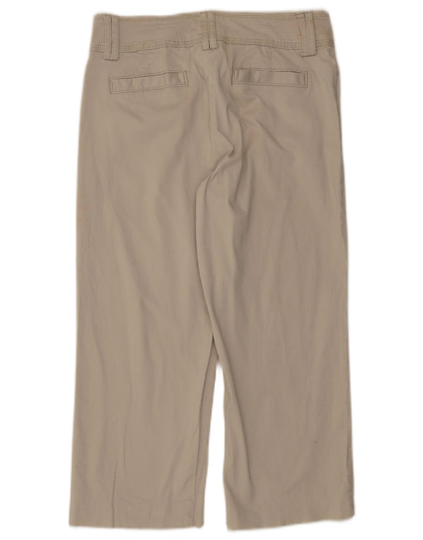 LEE Womens Natural Fit Straight Capri Trousers US 6 Medium W30 L21 Grey