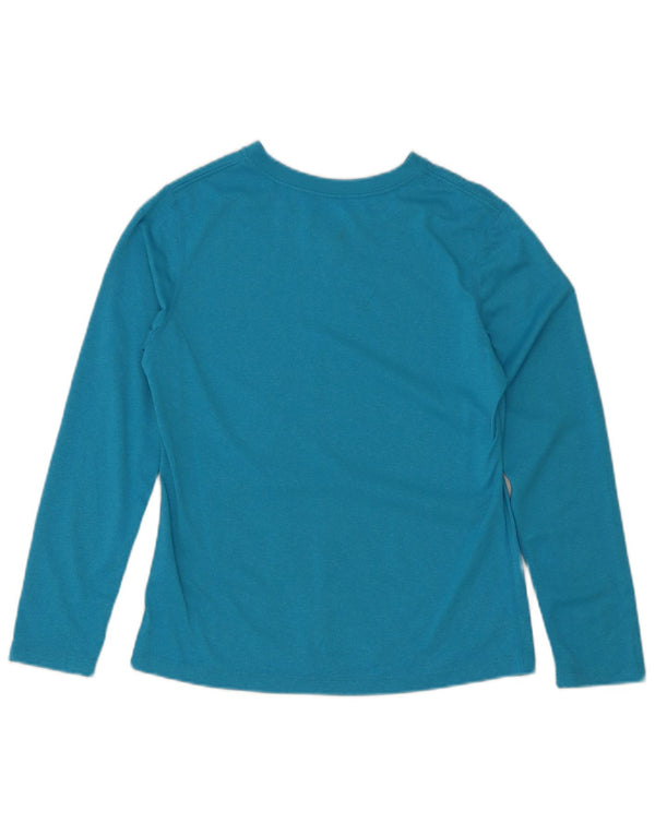 Nike Girls Dri Fit Top μακριά μανίκια 11-12 ετών Μεγάλο μπλε πολυεστέρας