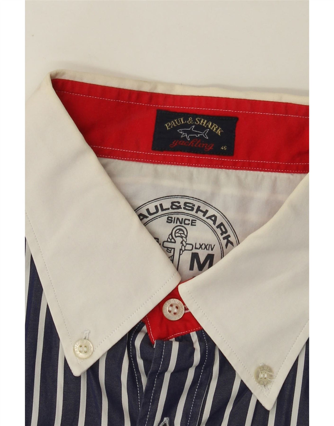 Paul & Shark Ανδρικό πουκάμισο γραφικό μέγεθος 46 2XL Navy Blue ριγέ