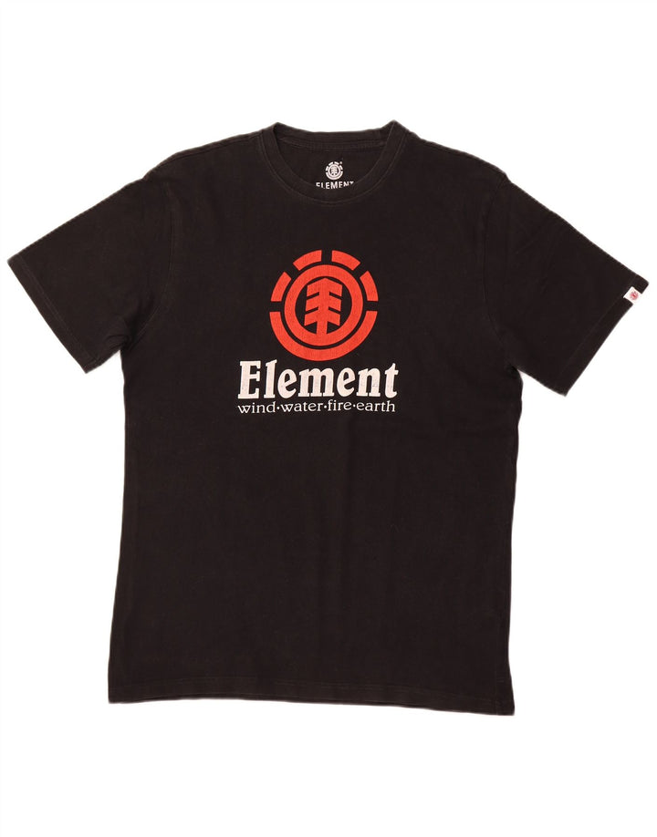 Element Ανδρικό T-Shirt Regular Fit Top μεγάλο μαύρο βαμβακερό