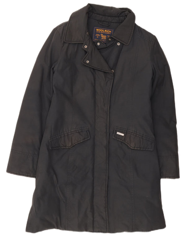 Woolrich Γυναικείο παλτό με επένδυση UK 10 Small μαύρο βαμβακερό