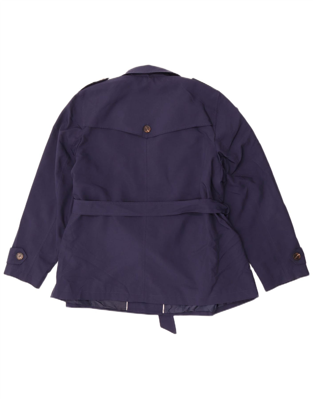 Marks & Spencer Γυναικεία κοντή καμπαρντίνα UK 22 3XL Navy Blue Polyester