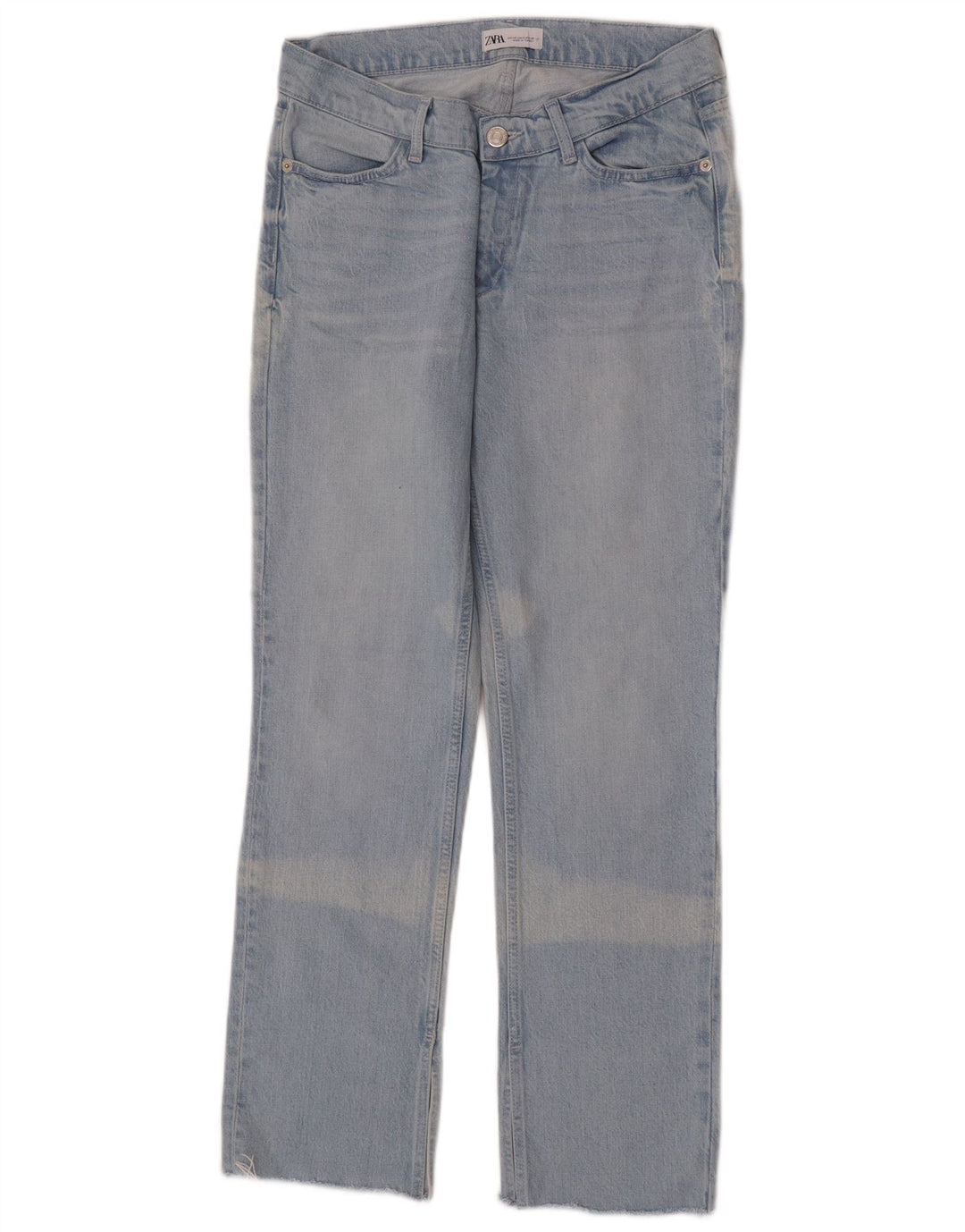 Zara Γυναικείο Straight Jeans EU 40 Medium W30 L30 Blue Cotton