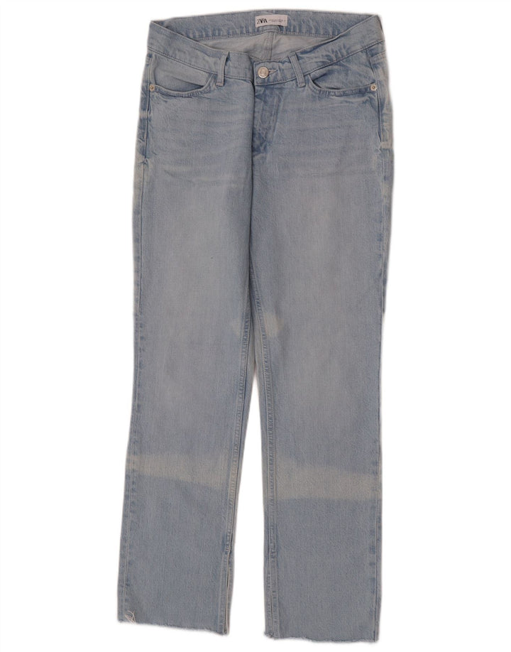 Zara Γυναικείο Straight Jeans EU 40 Medium W30 L30 Blue Cotton