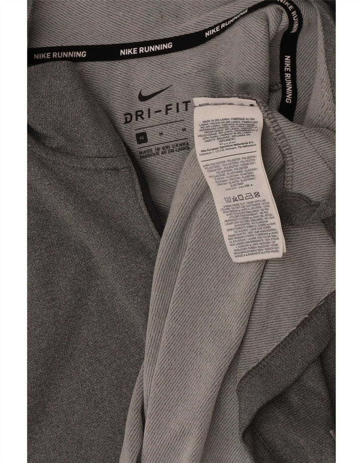 Ανδρική φόρμα Nike Dri Fit με φερμουάρ πουλόβερ στο επάνω μέρος από μεσαίο γκρι πολυεστέρα