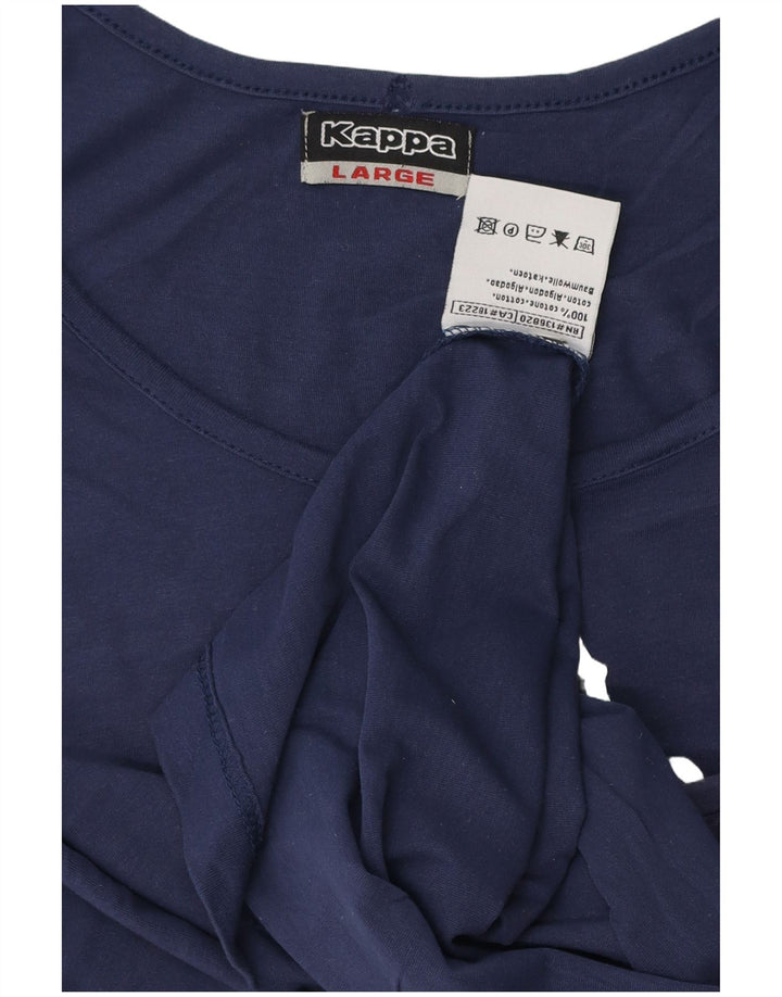 Ανδρικό γραφικό γιλέκο Kappa Large Navy Blue Cotton