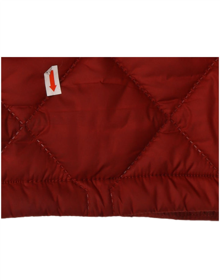 G-STAR Mens Hooded Quilted Jacket UK 38 Medium Red Polyester
