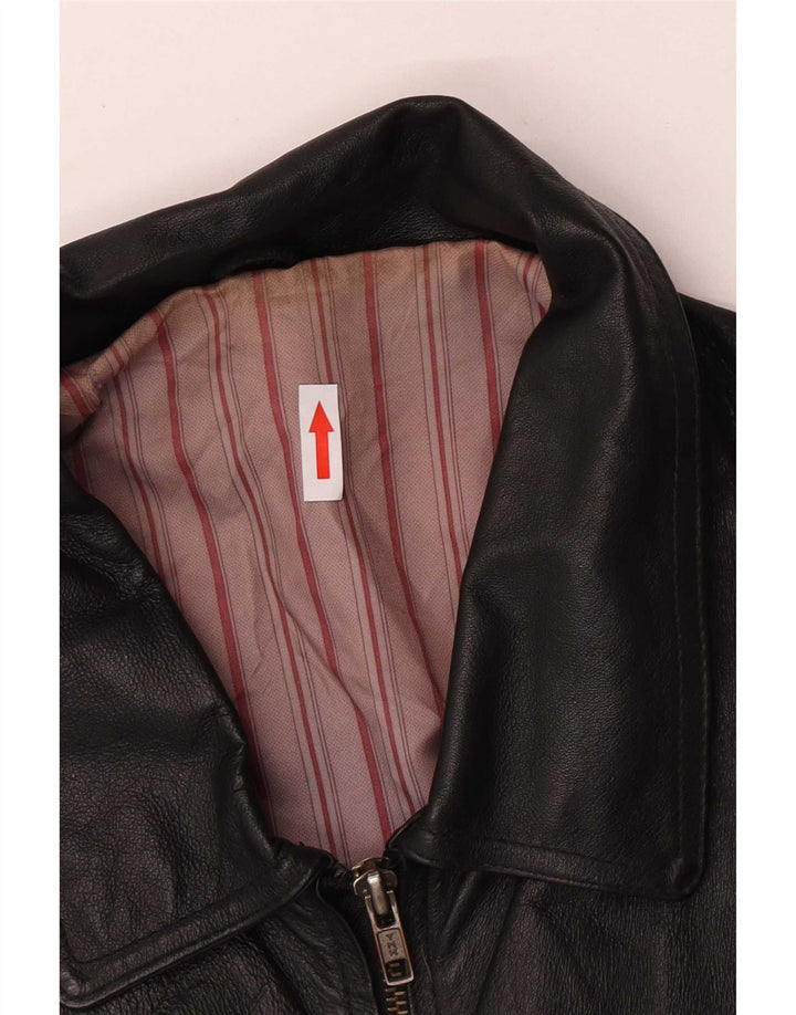 Vintage Ανδρικό Δερμάτινο Μπουφάν UK 42 XL Μαύρο Δερμάτινο