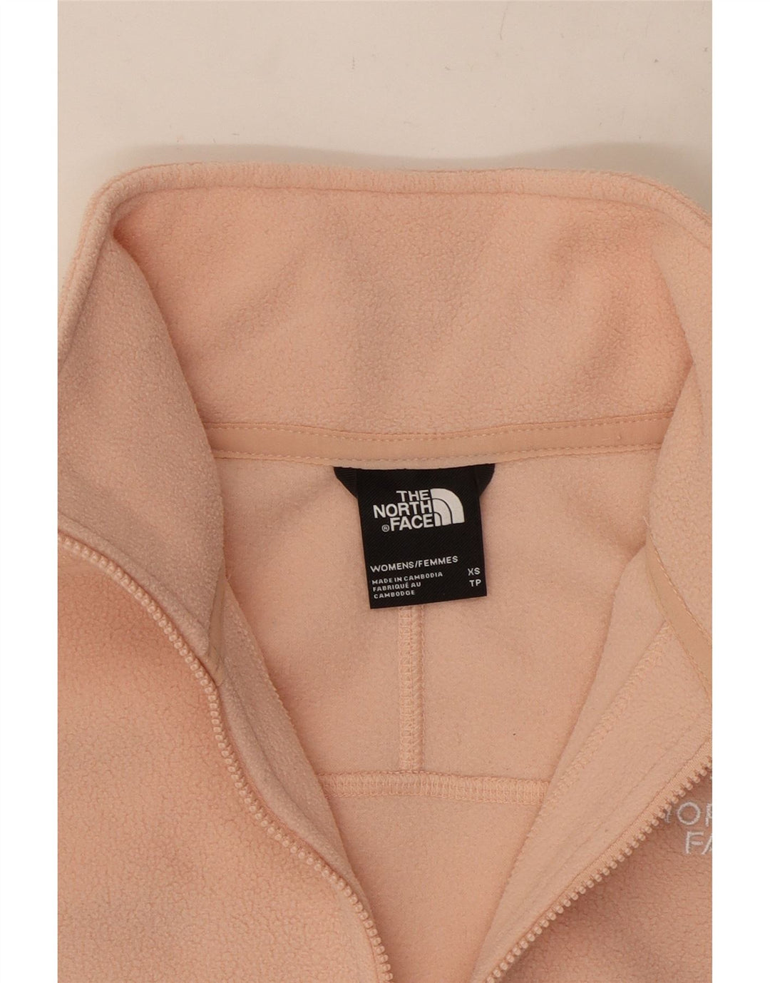 THE NORTH FACE Γυναικείο υπερμεγέθη φερμουάρ Fleece Jumper UK 6 XS Pink