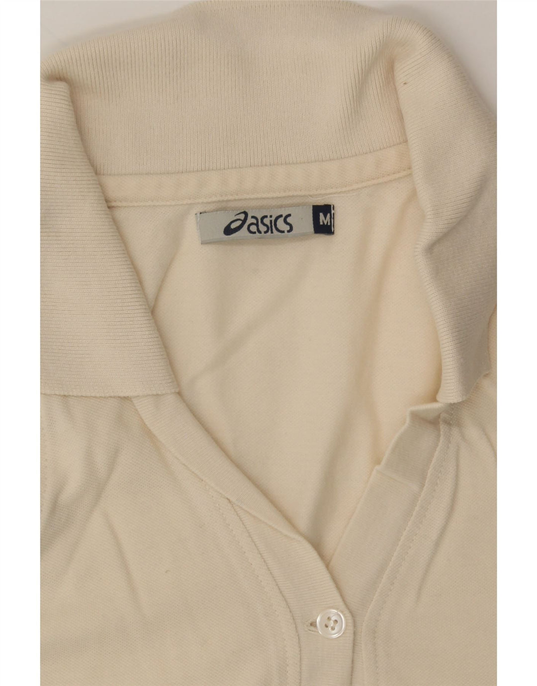 ASICS Womens Sleeveless Shirt Blouse UK 12 Medium Beige Cotton Vintage Asics and Second-Hand Asics from Messina Hembry 