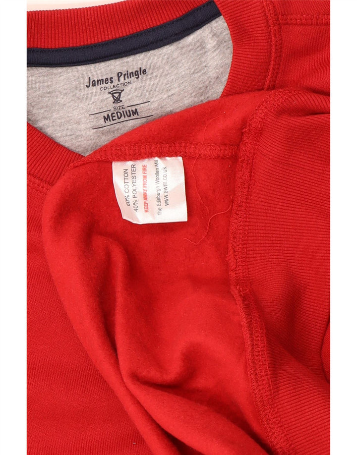Ανδρικό φούτερ James Pringle Jumper Μεσαίο κόκκινο βαμβακερό