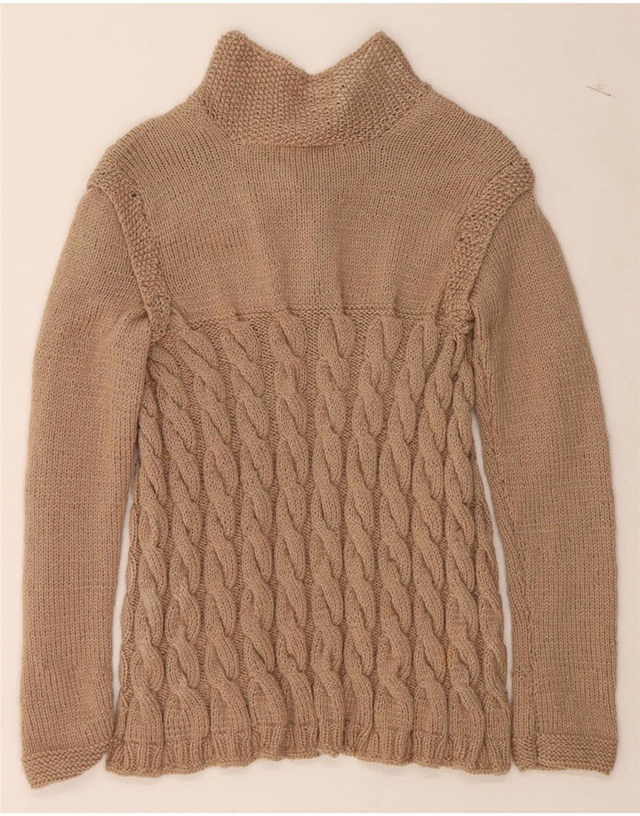 VINTAGE Womens Cardigan Sweater UK 10 Small Beige Vintage Vintage and Second-Hand Vintage from Messina Hembry 