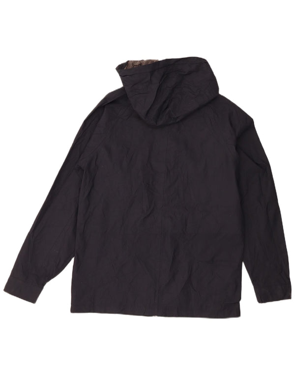 Jack & Jones Ανδρικό μπουφάν βροχής με κουκούλα UK 40 Large Navy Blue Nylon
