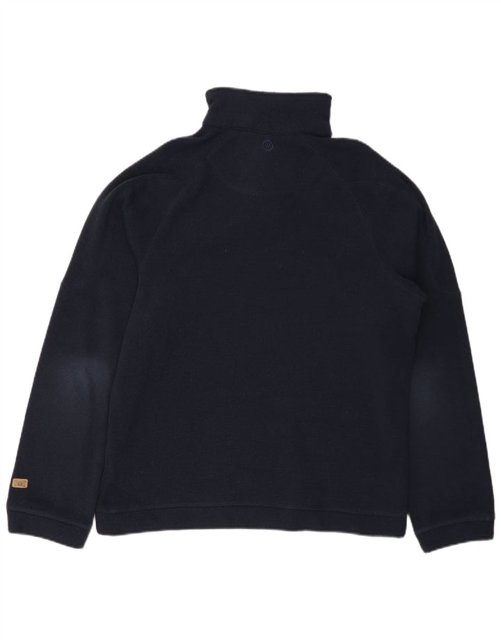 Ανδρικό πουλόβερ Animal με κουμπιά με λαιμό, μεσαίο μπλε πολυεστέρα