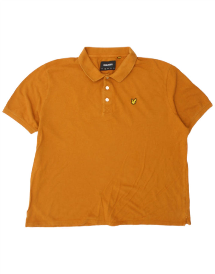 Ανδρικό πουκάμισο πόλο Lyle & Scott 2XL πορτοκαλί βαμβακερό