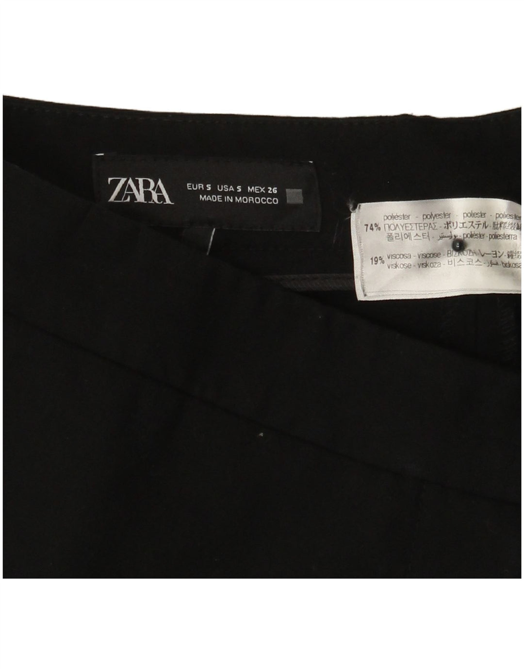 ZARA Γυναικείο κοστούμι μποτάκι Παντελόνι Small W26 L32 Μαύρο πολυεστέρα