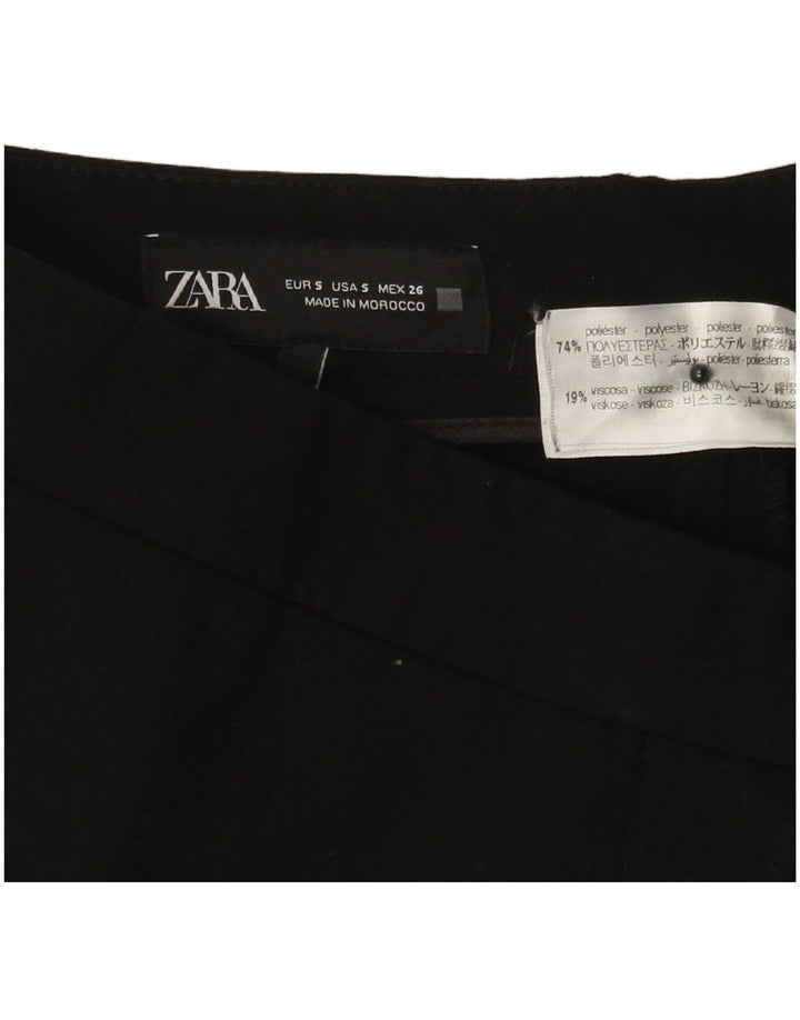 ZARA Γυναικείο κοστούμι μποτάκι Παντελόνι Small W26 L32 Μαύρο πολυεστέρα
