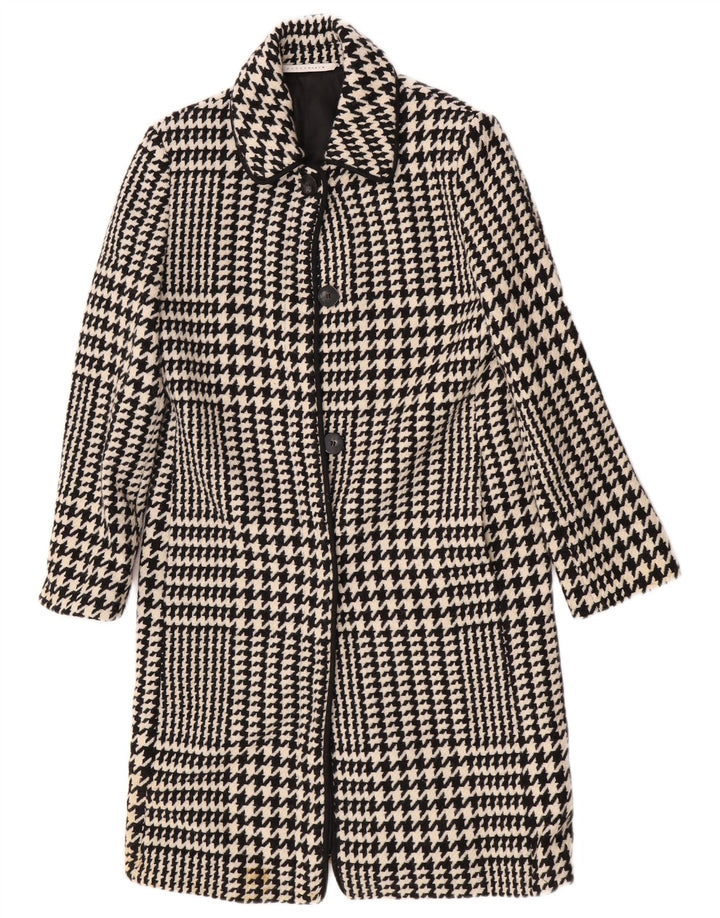 Penny Black Γυναικείο Πανωφόρι UK 10 Small Black Houndstooth Wool