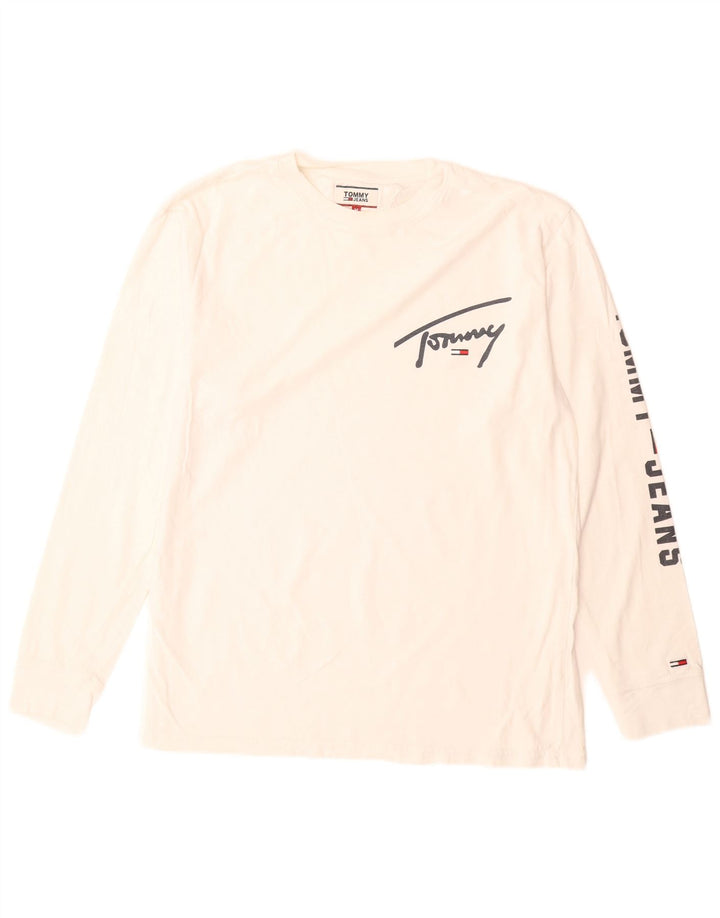 Ανδρικό γραφικό τοπ Tommy Hilfiger με μακρυμάνικο λευκό