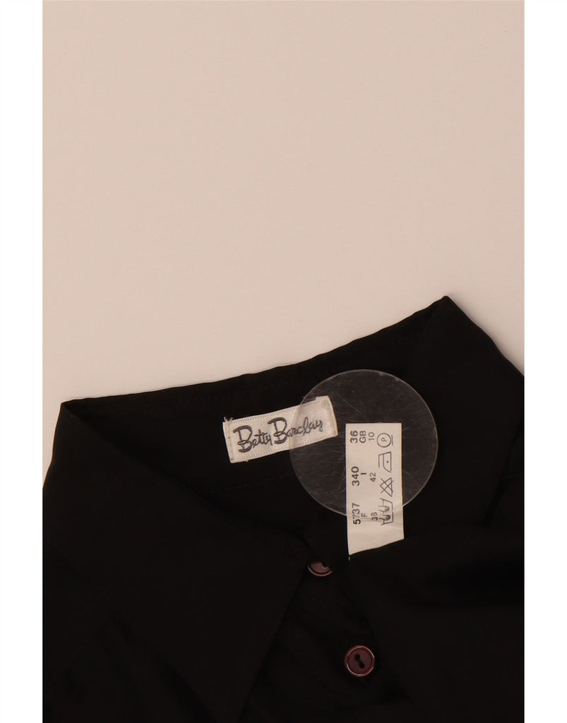 BETTY BARCLAY Womens Shirt UK 10 Small  Black Silk Vintage Betty Barclay and Second-Hand Betty Barclay from Messina Hembry 