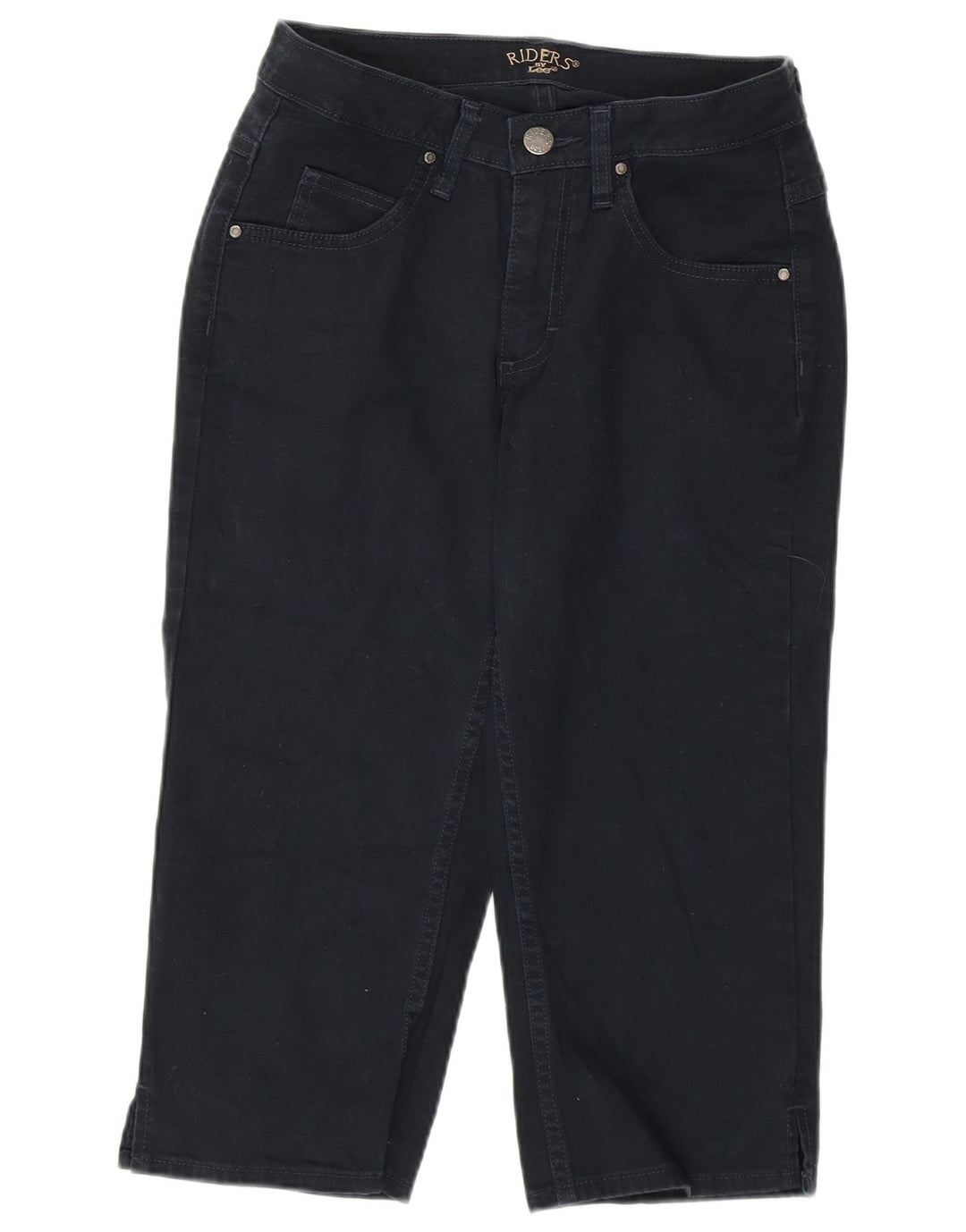 LEE Womens Riders Capri Jeans US 4 Small W27 L18 Navy Blue Cotton