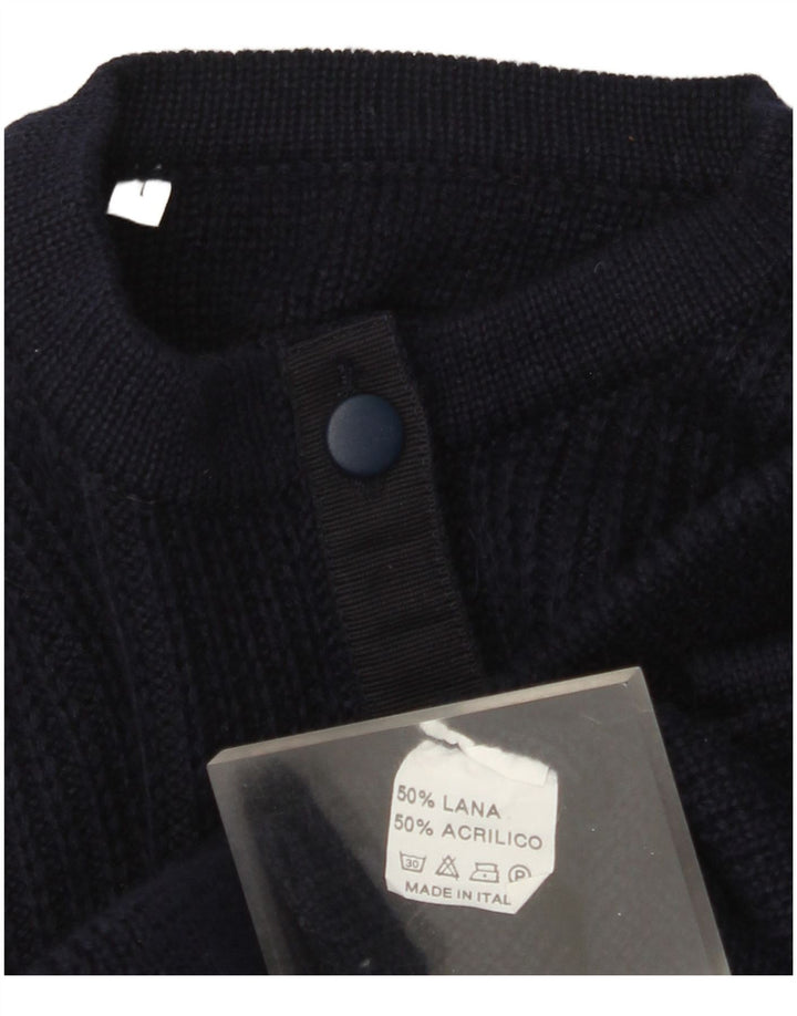 Vintage Ανδρική Ζακέτα πουλόβερ Μεγάλο Μαλλί Navy Blue