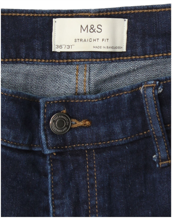 Ανδρικό τζιν ίσιο Marks & Spencer W36 L31 Navy Blue