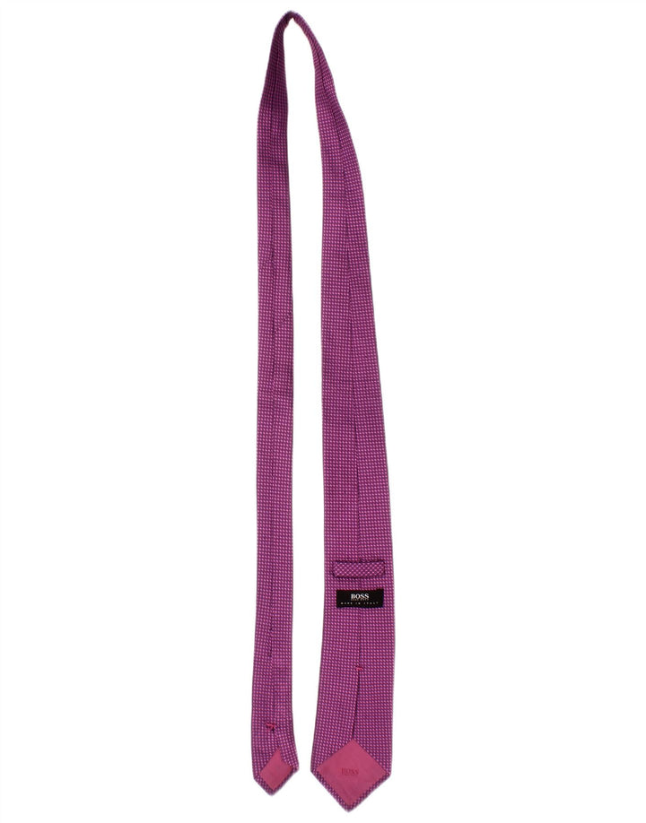 Ανδρική γραβάτα Hugo Boss One Size με μωβ στίγματα Classic