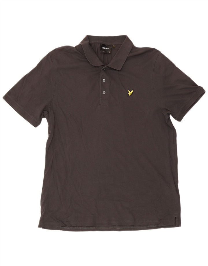 Lyle & Scott Ανδρικό πουκάμισο Polo 2XL Γκρι βαμβακερό