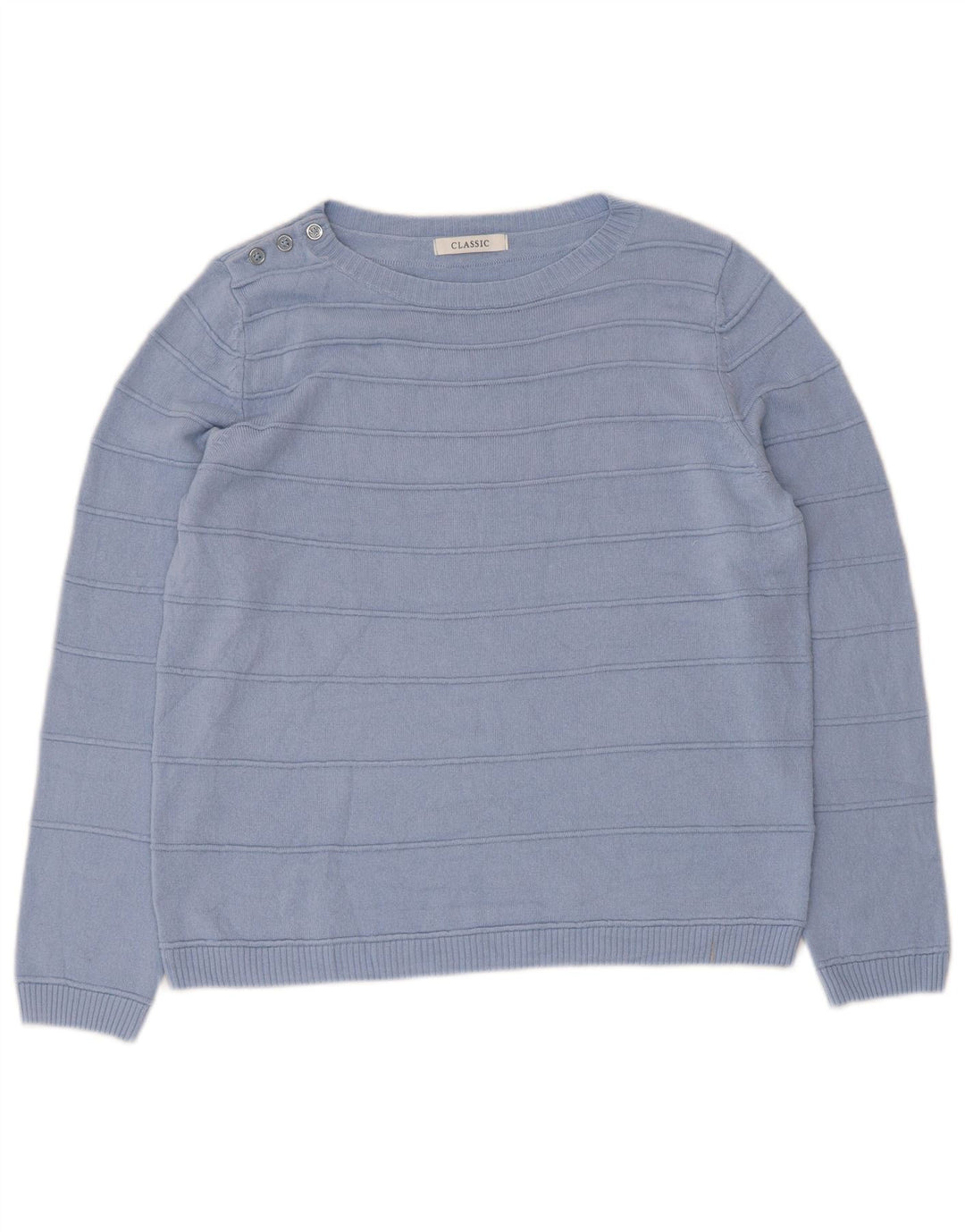 Marks & Spencer Γυναικείο πουλόβερ Classic Boat Neck Jumper UK 12 Medium Blue