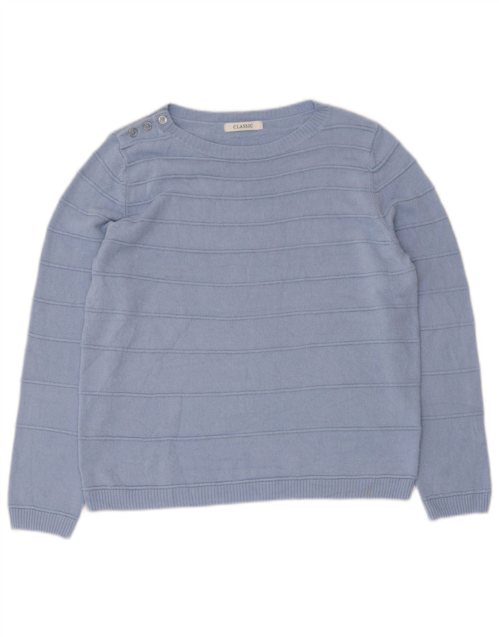 Marks & Spencer Γυναικείο πουλόβερ Classic Boat Neck Jumper UK 12 Medium Blue