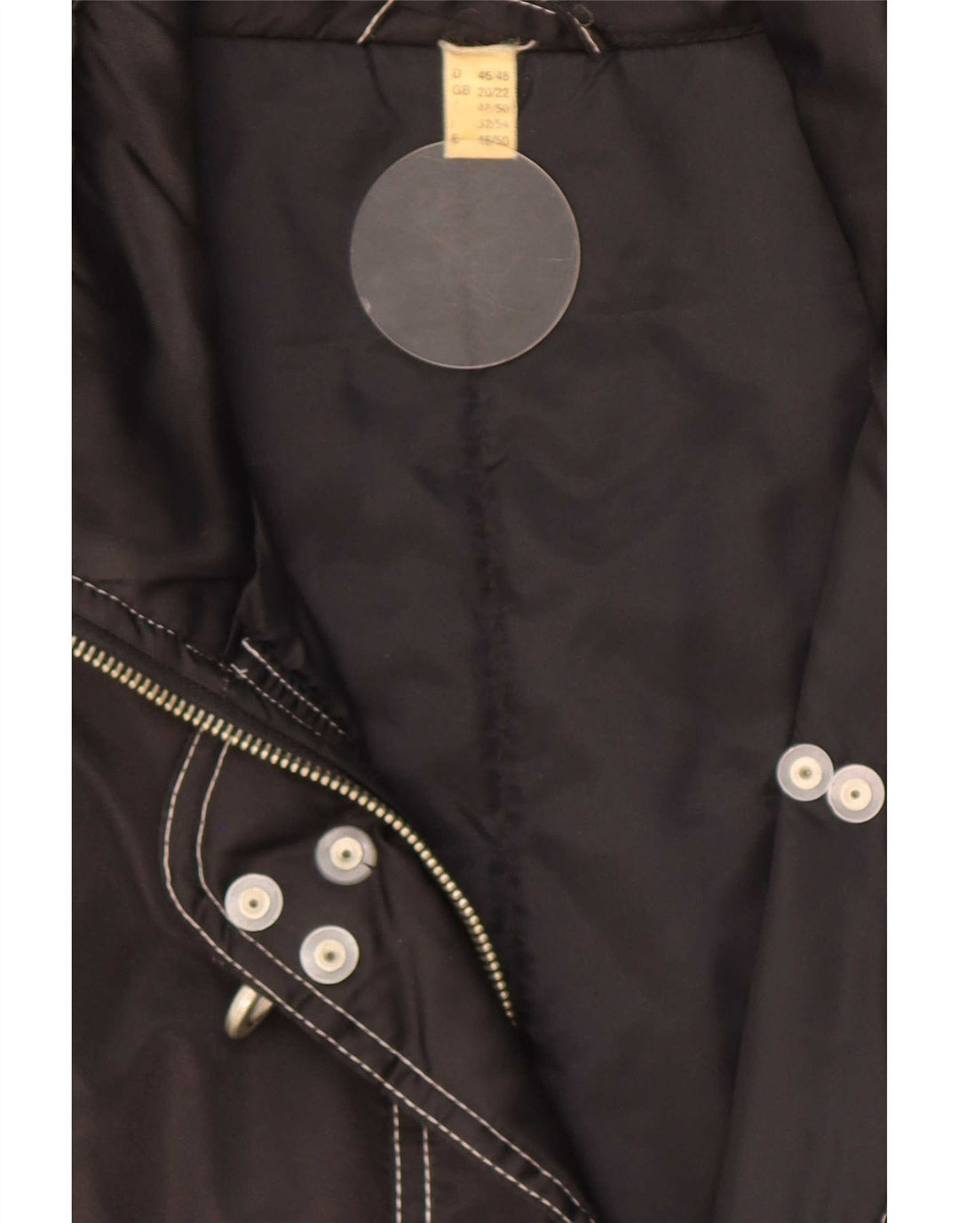 Vintage γυναικεία υπερμεγέθη Utility Gilet UK 20/22 XL Μαύρο Πολυαμίδιο
