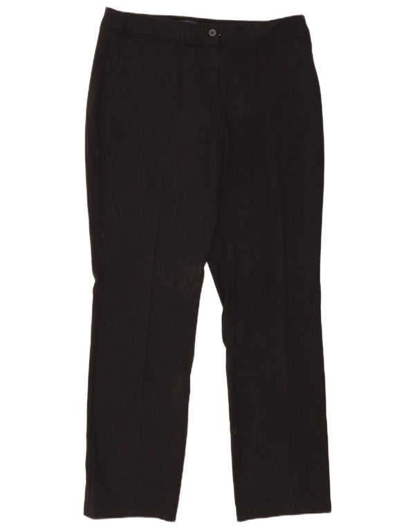 Marks & Spencer Γυναικείο ίσιο casual παντελόνι UK 14 Medium W34 L30 μαύρο