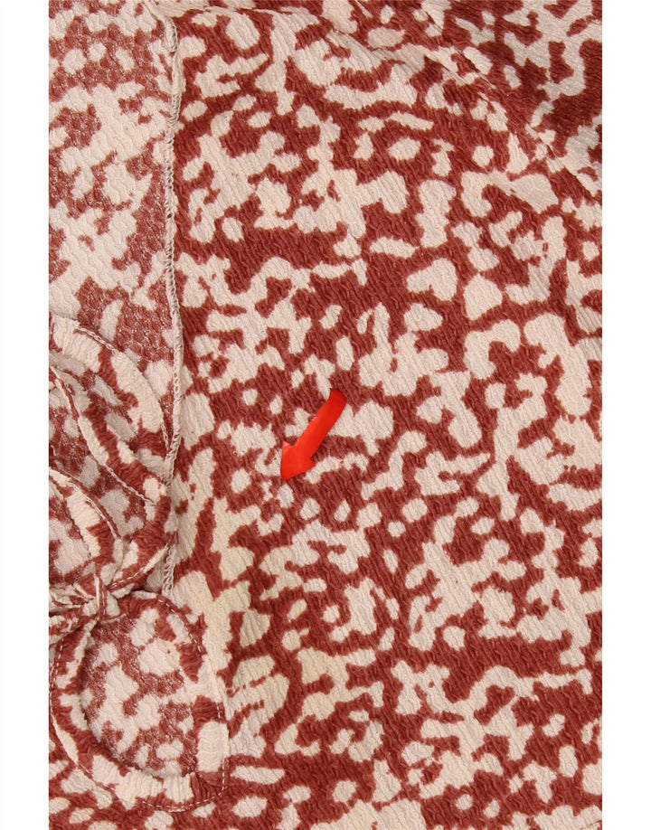 Topshop Γυναικείο Abstract Pattern Φόρεμα A-Line UK 12 Medium Maroon