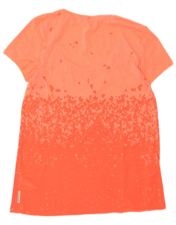 Maison Scotch Γυναικείο T-Shirt Top UK 10 Small πορτοκαλί βαμβακερό