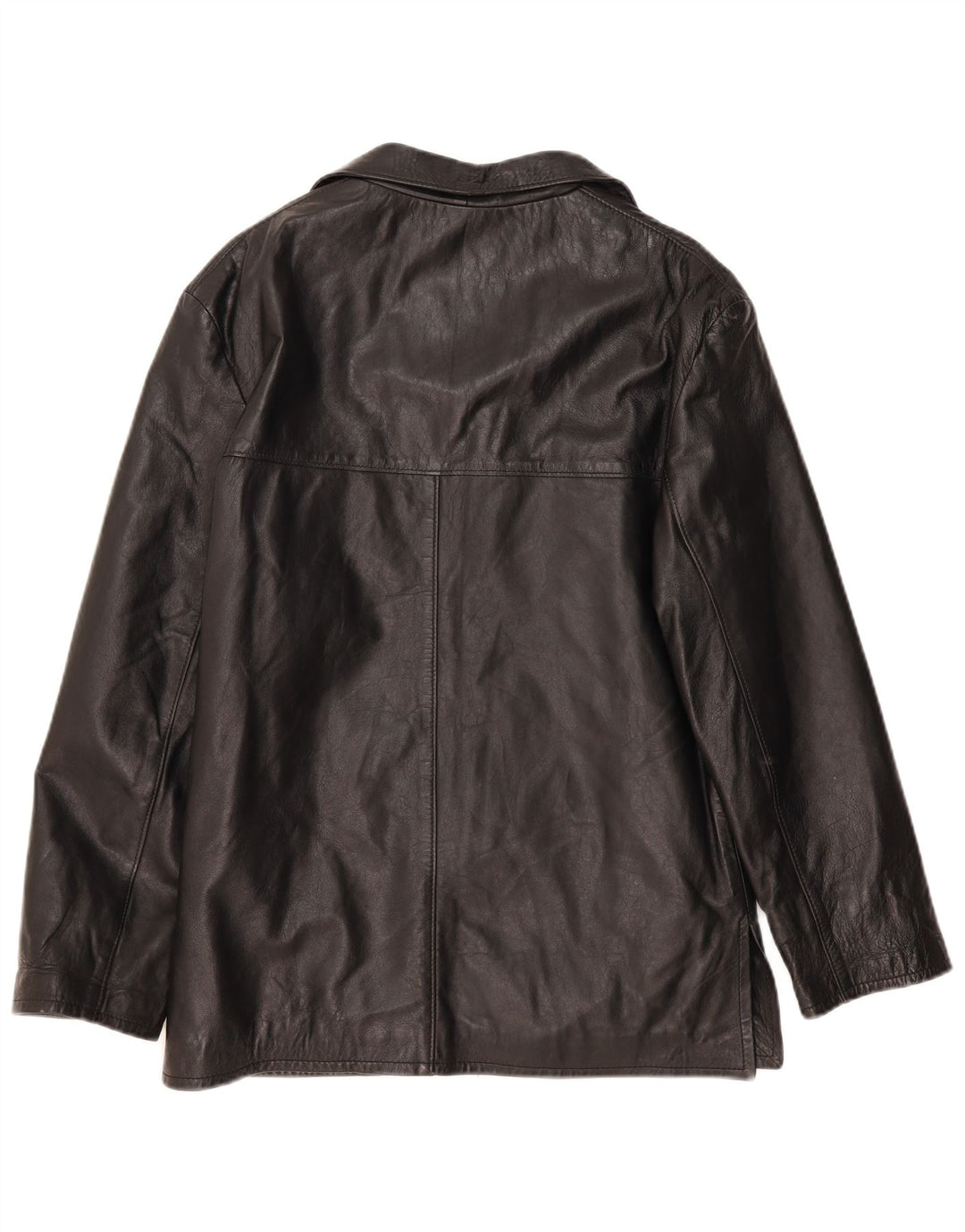Vintage Γυναικείο Δερμάτινο Μπουφάν UK 14 Medium Black Leather