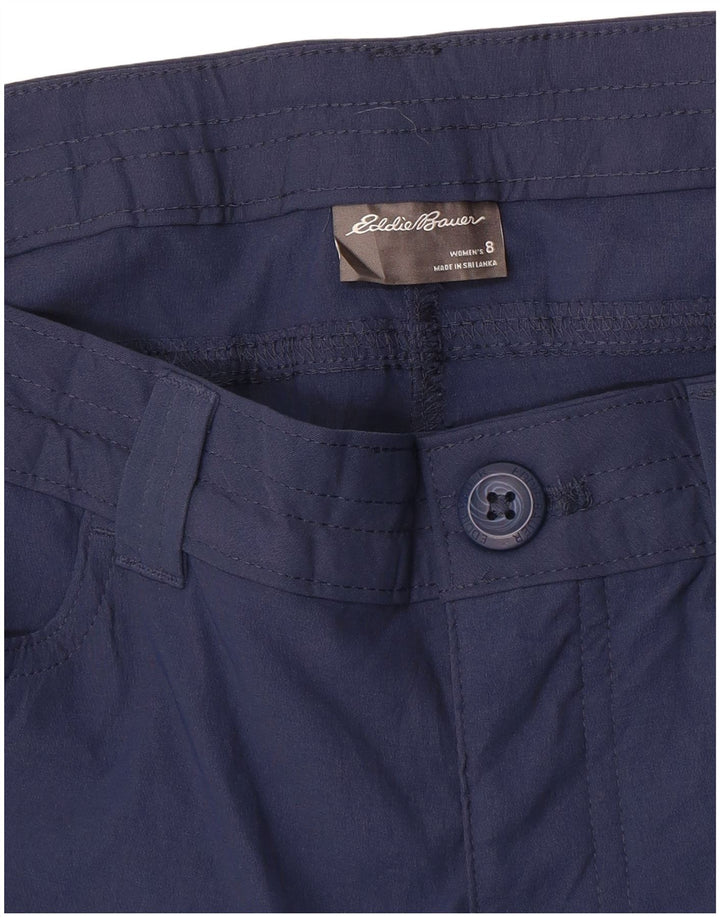 EDDIE BAUER Γυναικείο ίσιο παντελόνι Capri US 8 Medium W32 L20 Navy Blue