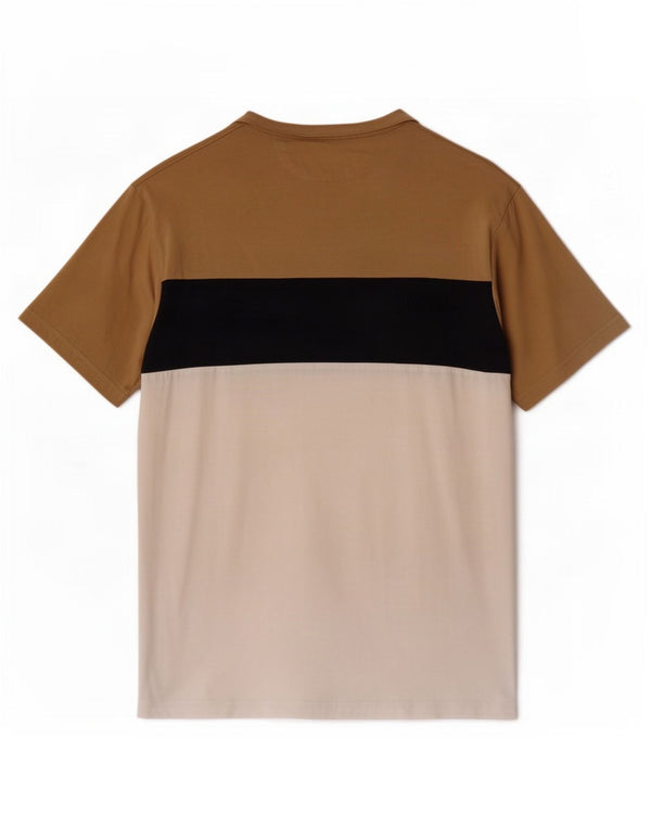 Ανδρικό T-Shirt Zara Top Medium Beige Colourblock Βαμβακερό