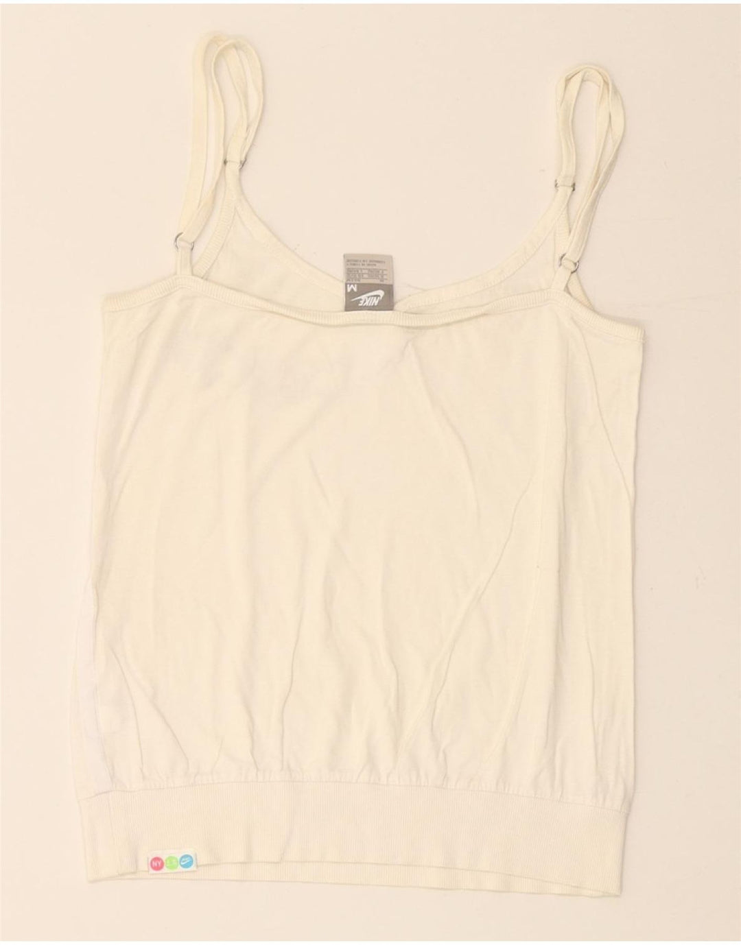 NIKE Γυναικεία Crop Graphic Cami Top UK 10/12 Medium Off White