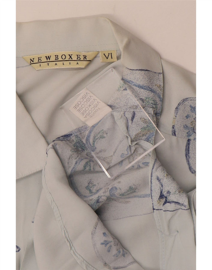 Ανδρικό πουκάμισο VINTAGE XL Μπλε γεωμετρική βισκόζη