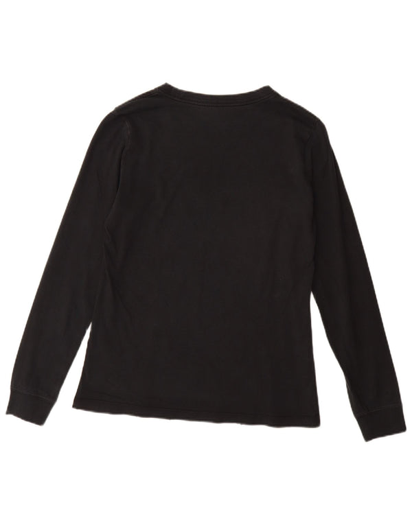 Γυναικείο γραφικό τοπ NIKE μακρυμάνικο UK 10 Small μαύρο