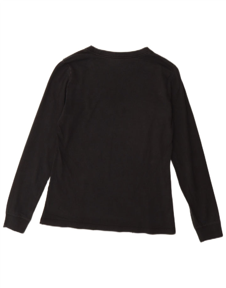 Γυναικείο γραφικό τοπ NIKE μακρυμάνικο UK 10 Small μαύρο