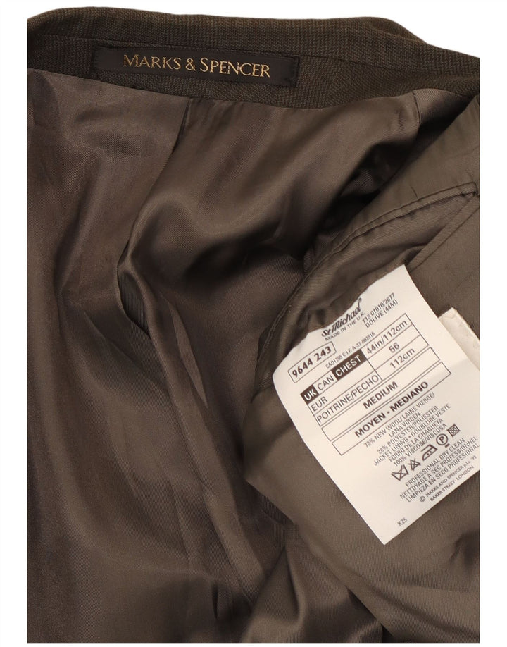 Marks & Spencer Ανδρικό σακάκι με διπλό στήθος UK 44 XL Green Check