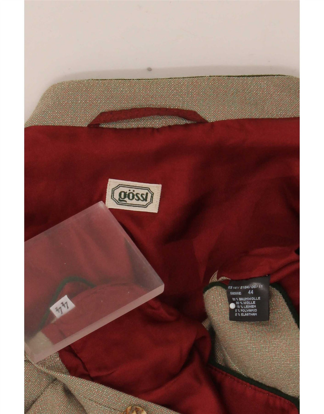 Gossl Γυναικείο μπουφάν σακάκι με 5 κουμπιά EU 44 XL, βαμβακερό γκρι