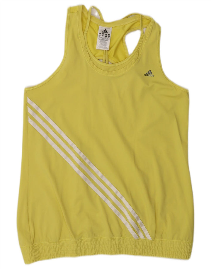 Adidas Γυναικείο γιλέκο Climacool Top UK 16/18 μεγάλο κίτρινο πολυαμίδιο