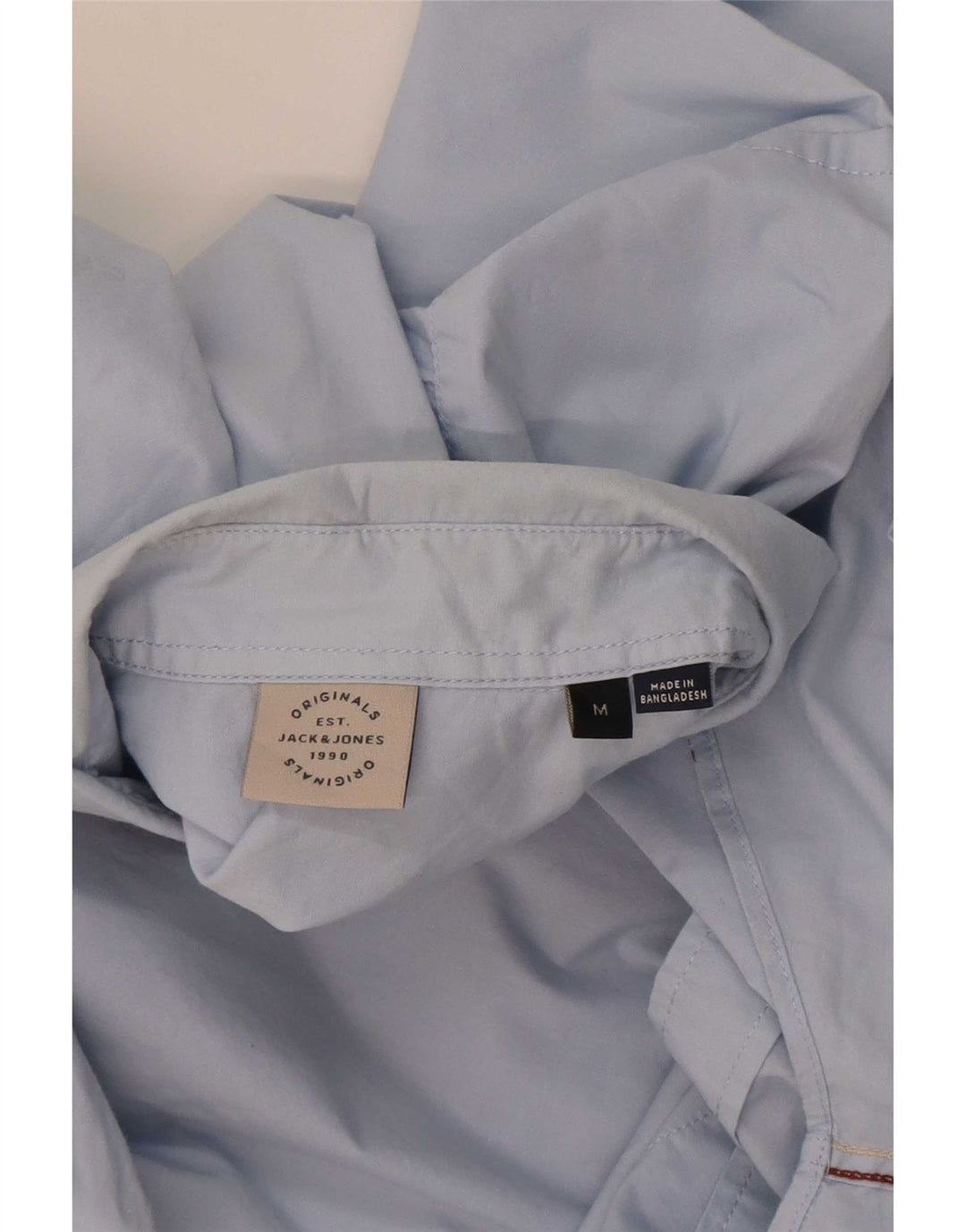 Ανδρικό πουκάμισο Jack & Jones από μεσαίο μπλε βαμβακερό